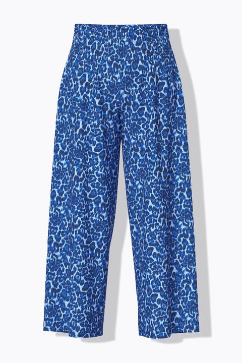 Actual product image Ulla Popken Marlenehose, Leomuster, weites Bein, Elastikbund (58, 60)