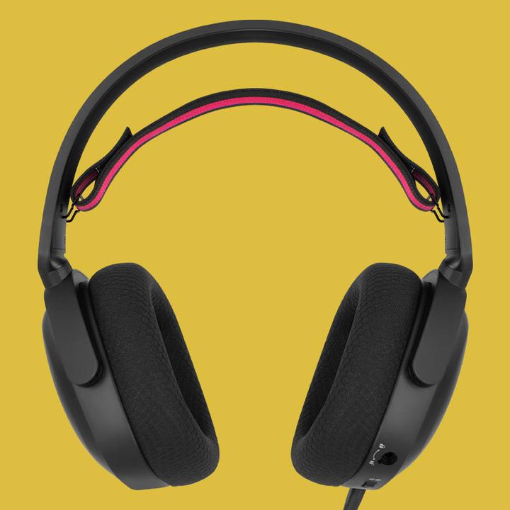 Actual product image Gamiac HS71 - Black - 7.1 surround USB Headset, 50mm driver, RGB light, 290g (Cable)
