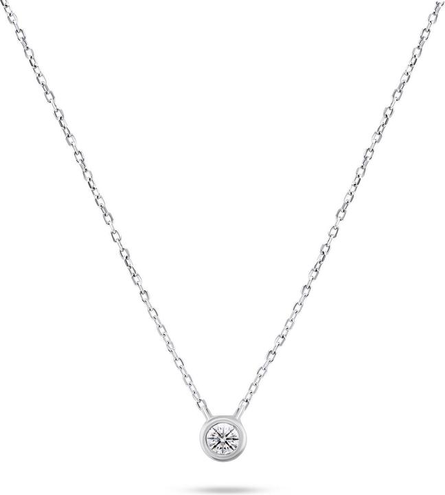 Immagine prodotto Brilio Argento - Elegante collana in argento con zircone NCL86W