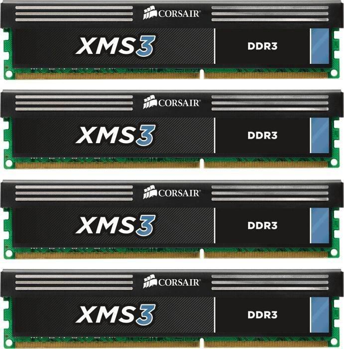 Image du produit Corsair Xms3 (4 x 4GB, 1333 MHz, RAM DDR3, DIMM)