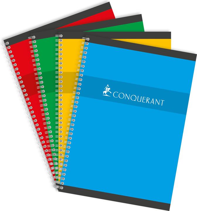Actual product image Conquerant SEPT spiral notebook, DIN A4, SeyŠs, 90 sheets (A4, Lined, Soft cover)