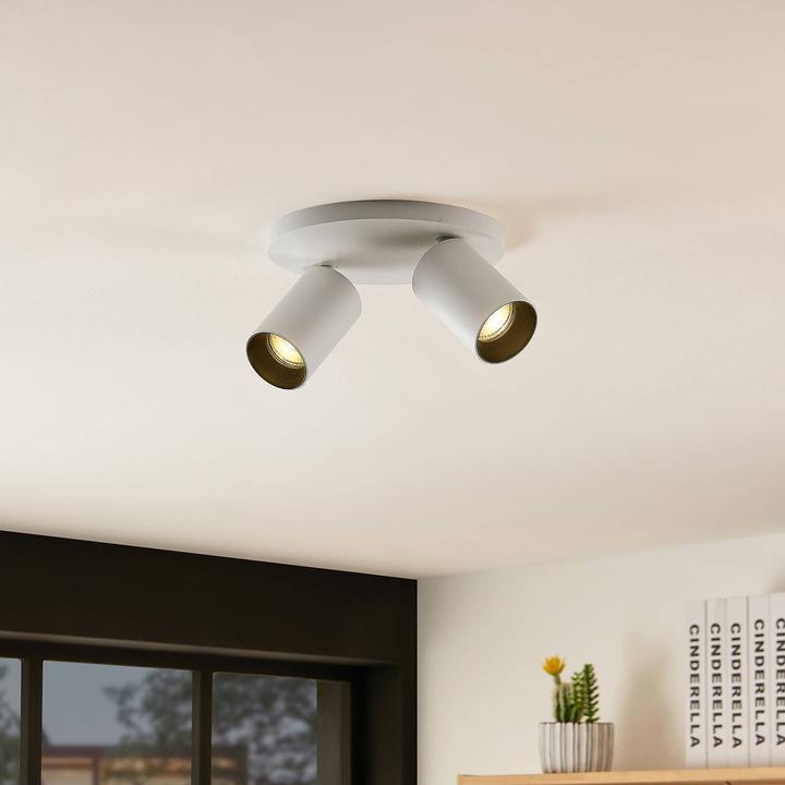 Image du produit Arcchio Brinja, spot de plafond, rond, 2 flammes, blanc (GU10)