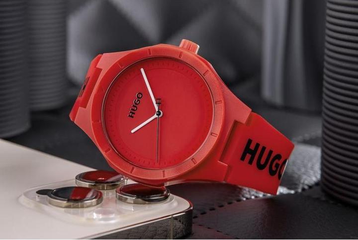 Produktbild Hugo Boss Hugo Lit For Him Rote Herrenuhr 1530346 + BOX (Analoguhr, 42 mm)