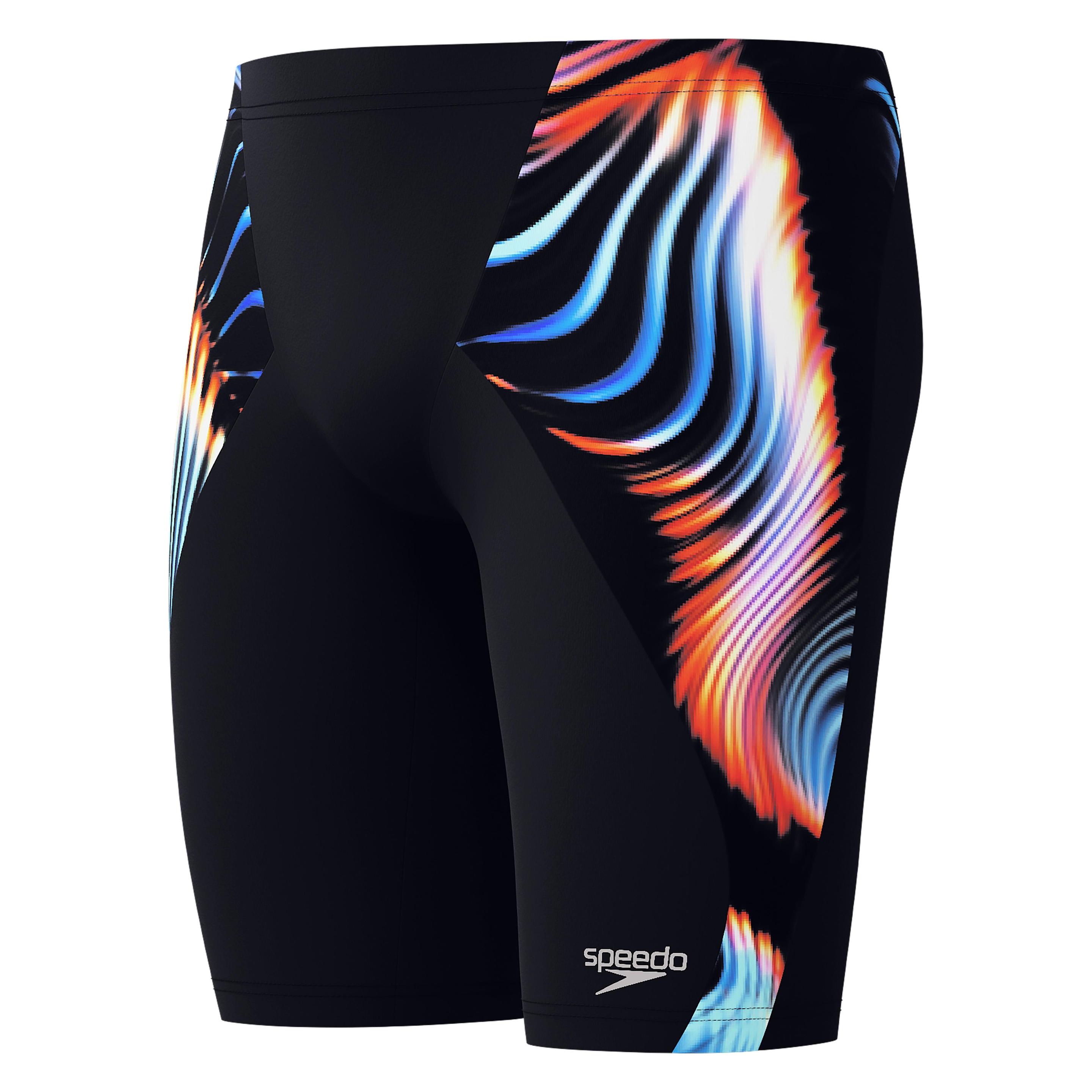 Speedo, Herren, Badehosen, Digital V-Cut Jammer, Schwarz, (6)