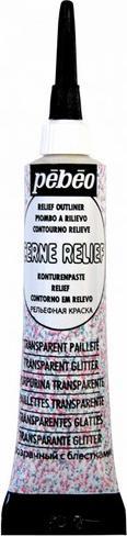 Actual product image Pebeo Cerne Relief (Transparent with sequins, 20 ml)