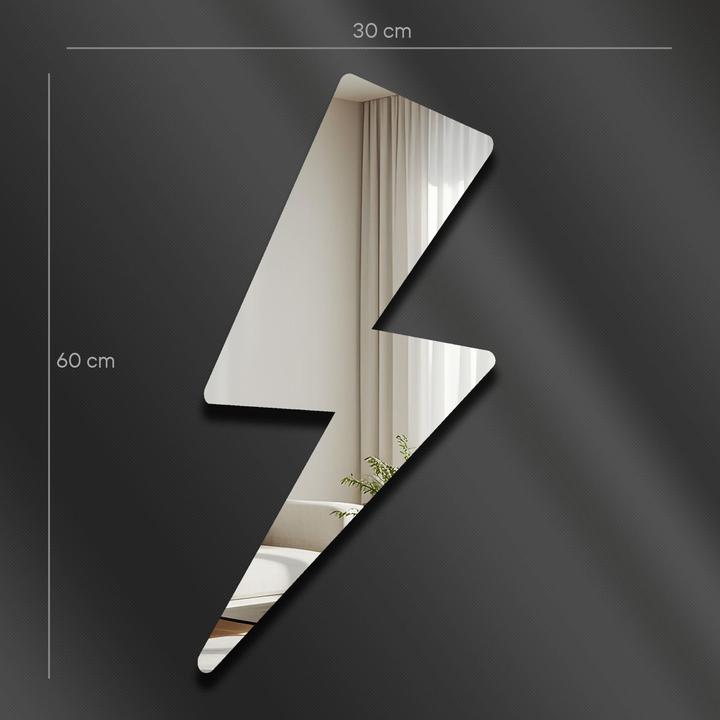 Productafbeelding Wallxpert Ozgi Lightning Decorative Mirror (29 x 60 cm)
