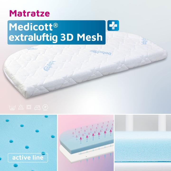 Produktbild Babybay Babymatratzen & Kindermatratzen Matratze Medicott extraluftig 3D Mesh für Beistellbett