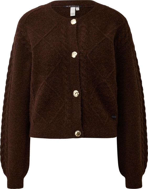 Produktbild s.Oliver Strickjacke Strickjacke mit Zopfmuster (M)
