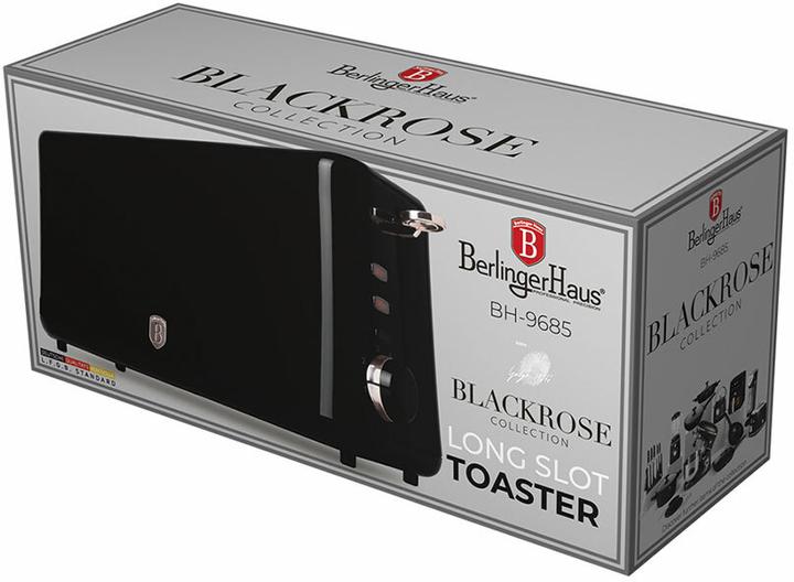 Produktbild BerlingerHaus Langschlitztoaster, 6 Röststufen, 980 W, schwarz-roségold