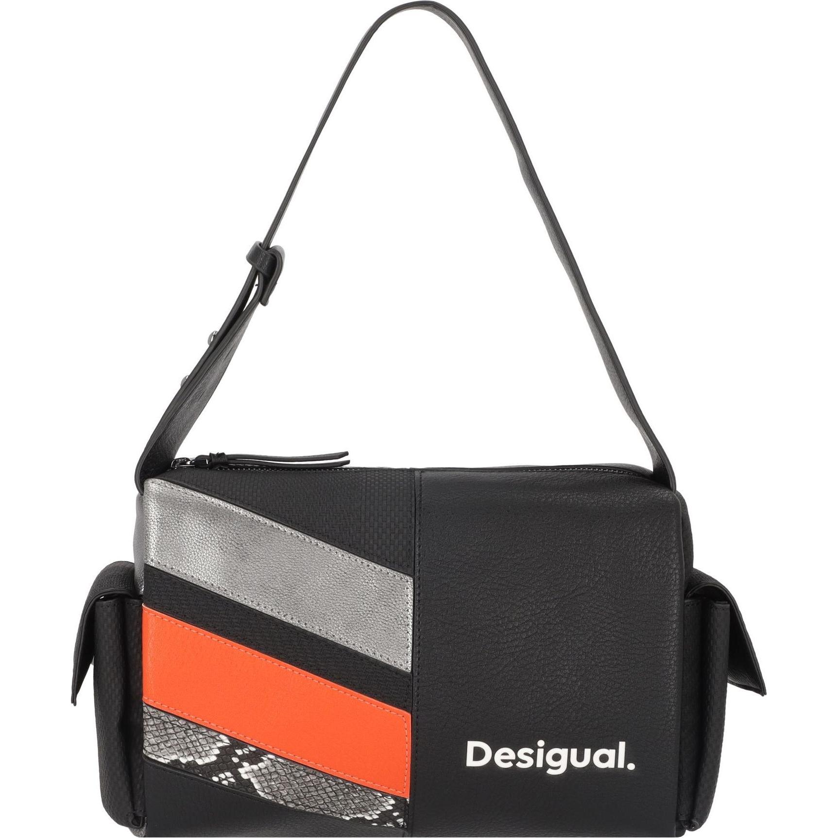 Desigual, Handtasche, Basic 3 Schultertasche 26.5 cm, Schwarz