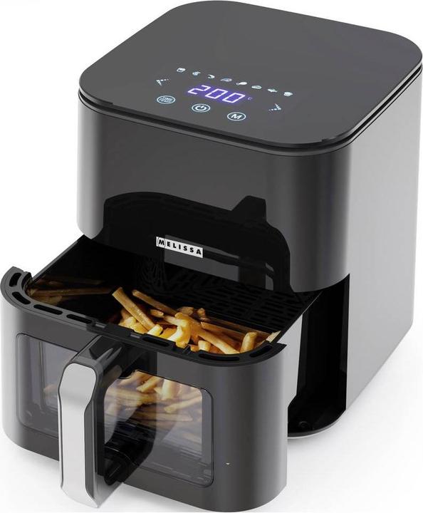 Produktbild Melissa Digitale Heissluftfritteuse XL | 5 l | 60-min Timer | 8 Voreinstellungen | Sichtfenster | Sch