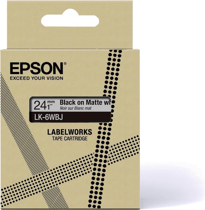 Produktbild Epson Matte White/Black 24mm LK-6WBJ (2.40 cm, Schwarz, Weiss)
