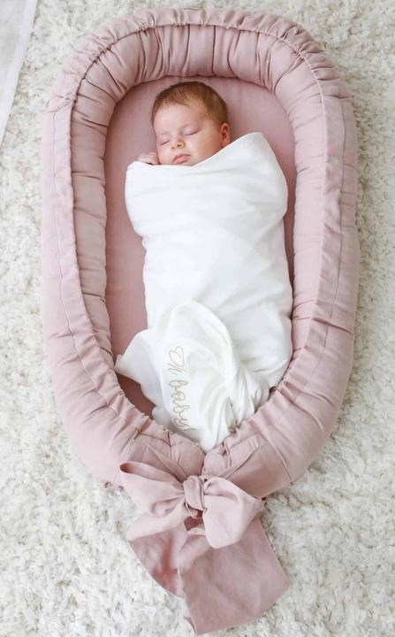 Produktbild Babyly Leinen Babynest Rosa