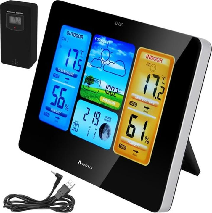 Produktbild Izoxis Draadloze Weerstation - Nauwkeurige Weervoorspellingen Binnen Handbereik