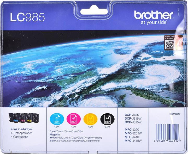 Produktbild Brother LC-985VALBP Value Pack (M, C, Y, BK)