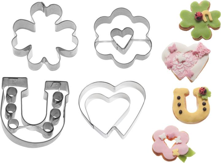 Productafbeelding Westmark Set koekjesvormpjes "Geluk & Liefde", 4 stuks.