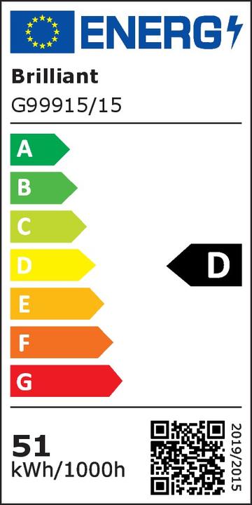 Energie-Label Brilliant Poolen LED Pendelleuchte 80cm chrom Mass: 150x79.1 (8000 lm)