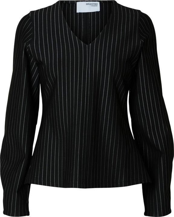 Selected Femme Nadelstreifen Top mit V-Ausschnitt