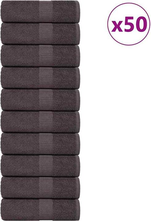 Productafbeelding VidaXL Gastendoekjes 50 stuks. Antraciet 30x50 cm 360 g/m² 100% katoen