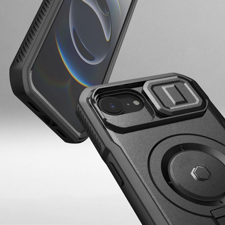 Actual product image Tech-Protect Kevlar Magsafe Case für iPhone 16e - Schwarz (Apple iPhone 16e, Apple iPhone 17e)