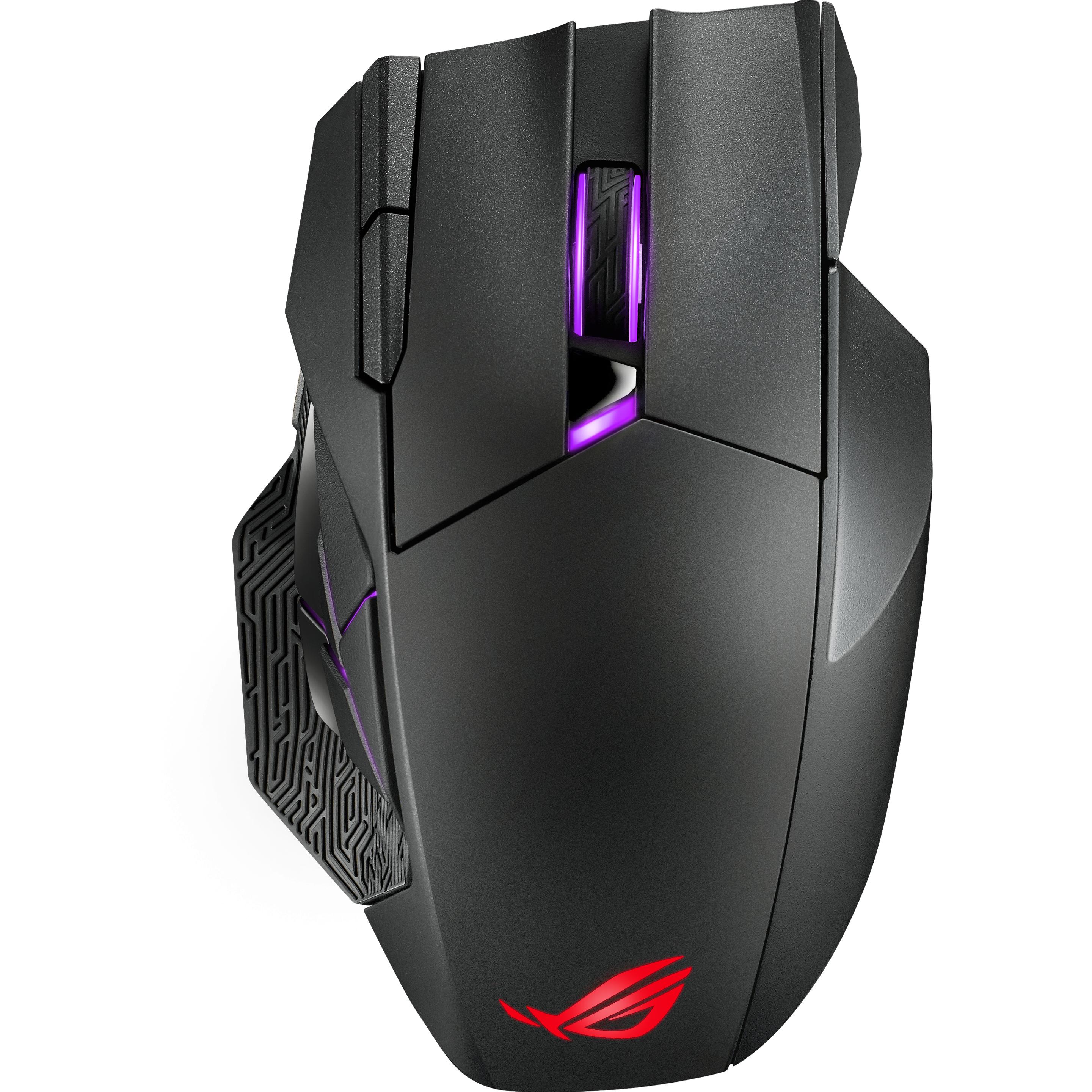 ASUS ROG Spatha X (Kabelgebunden, Kabellos), Maus, Schwarz
