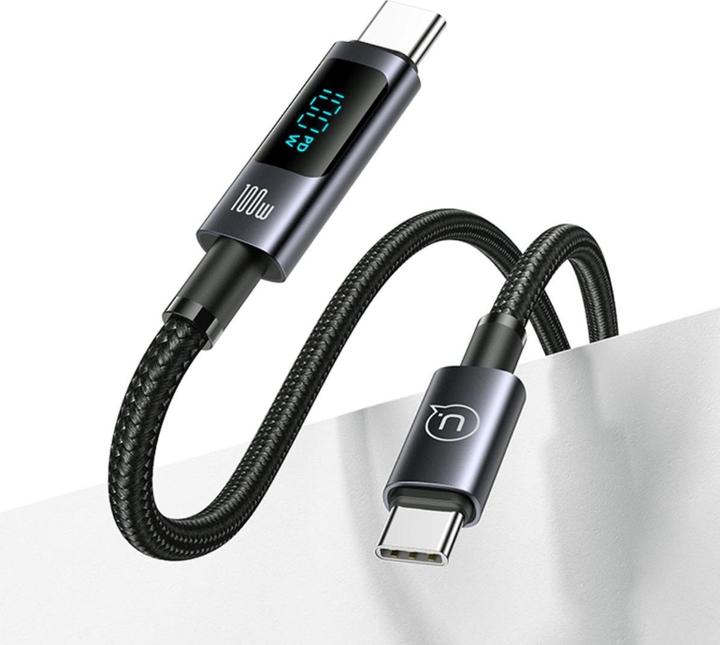 Image du produit EKO Câble de charge 100W Type-C vers Lightning Modèle Display SF avec écran LED 1.2m (1.20 m, 100 W)