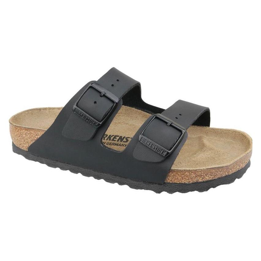 Birkenstock, Unisex, Sandalen, Arizona Naturleder Normal, Schwarz, (46)