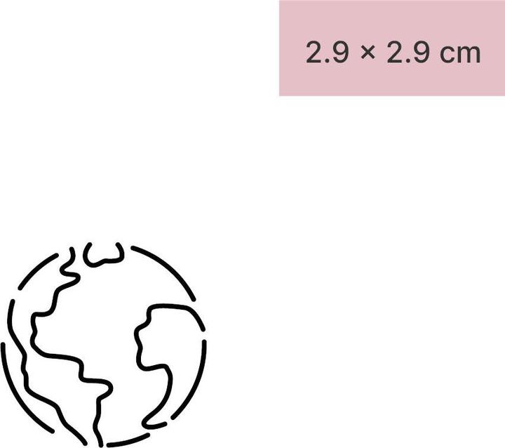 Actual product image minink Temporary tattoo - Planet Earth