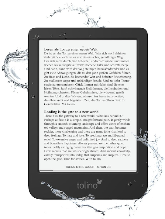 Produktbild tolino Shine Color (6", 16 GB, Schwarz)