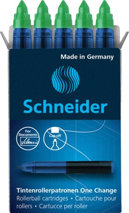 Immagine prodotto Schneider Cartuccia a rulli 0,6mm 4029G One Change verde 5 pezzi (Calamaio, Verde, 0.60 mm)