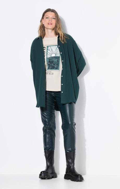 Image du produit Studio Untold Chemisier en mousseline, oversize. Col classique, manches longues (46, 48)