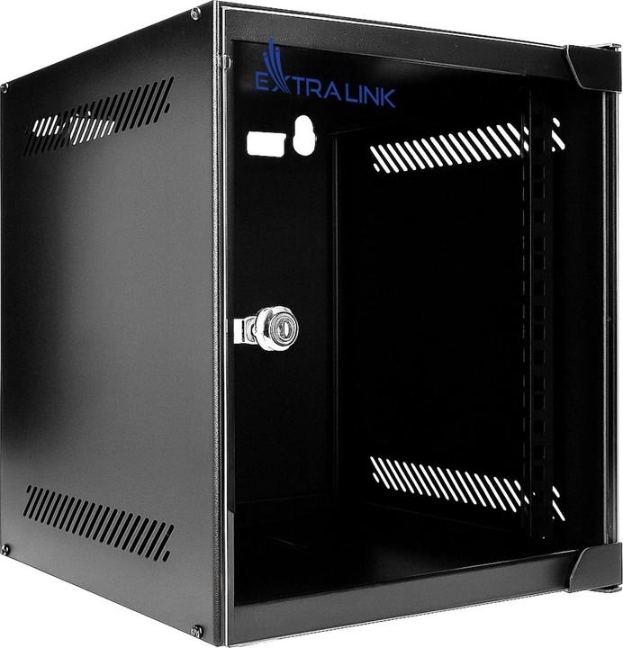 Extralink LITE 6U 10" REK 280X310 WANDGEMONTEERD ZWART (6 HE, 10 inch rek)