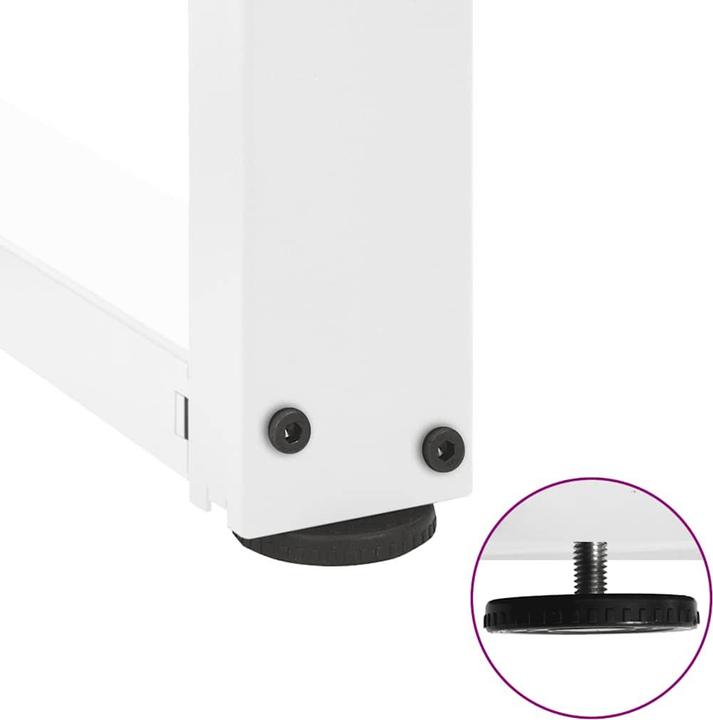 Actual product image VidaXL Bar table legs T-shape 2 pcs. White 60x35x(91-92) cm steel table leg