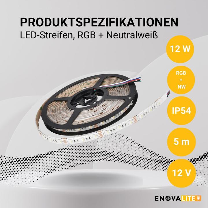 Productafbeelding Enovalite LED-strips (RGB, 500 cm, Interieur, Buiten)
