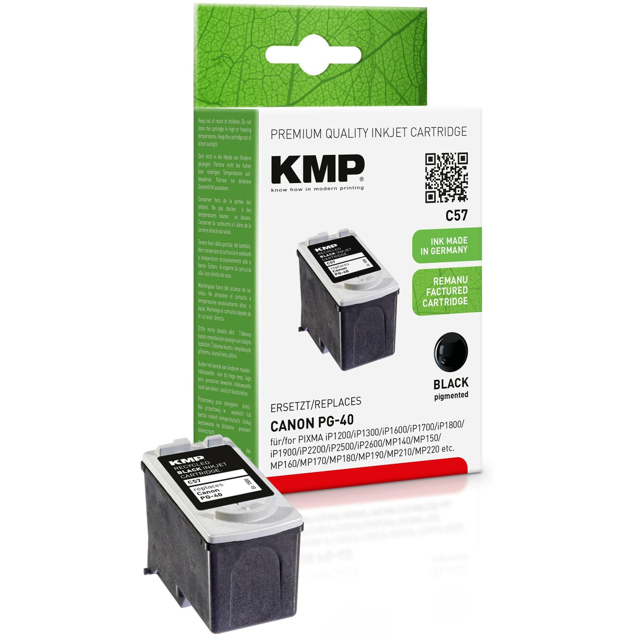 KMP Tinte ersetzt PG40, Notebook Ersatzteile, Schwarz