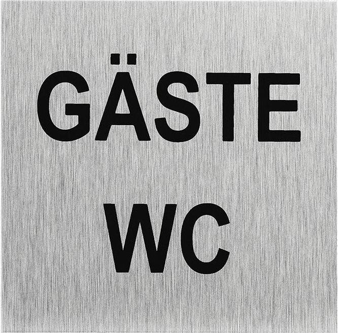 ProPlus Cartello porta in alluminio Guest WC " 60x60mm