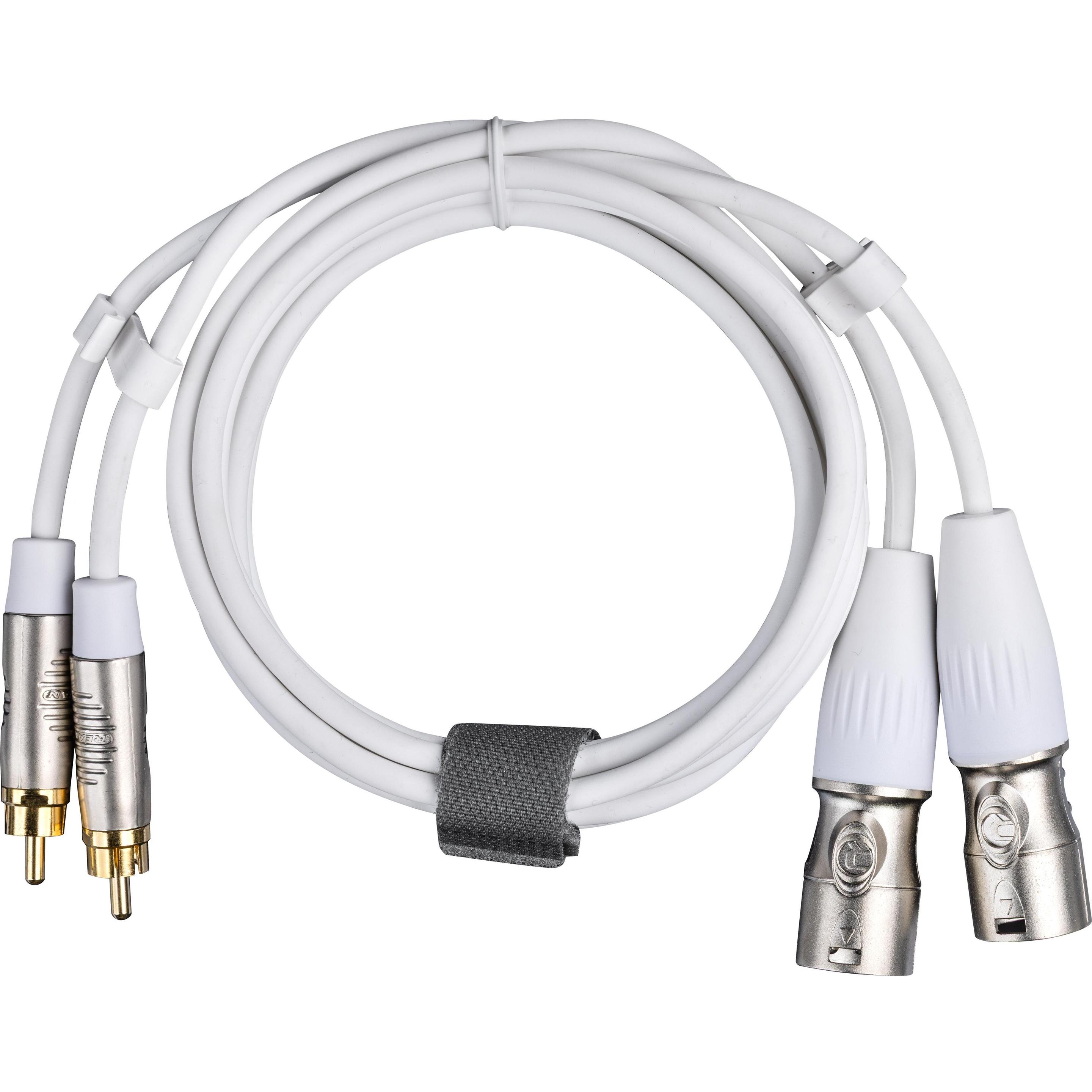 Fuj Tek 2 x RCA to 2 x XLR audio cable, 1.5 m, white (1.50 m, Cinch, XLR), Cavo audio