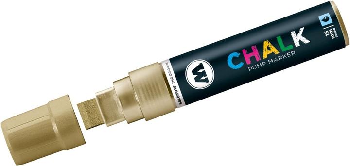 Produktbild Molotow Windowmarker Chalk nachfüllbar 15mm metallic gold (Gold, 15 mm, 1 x)