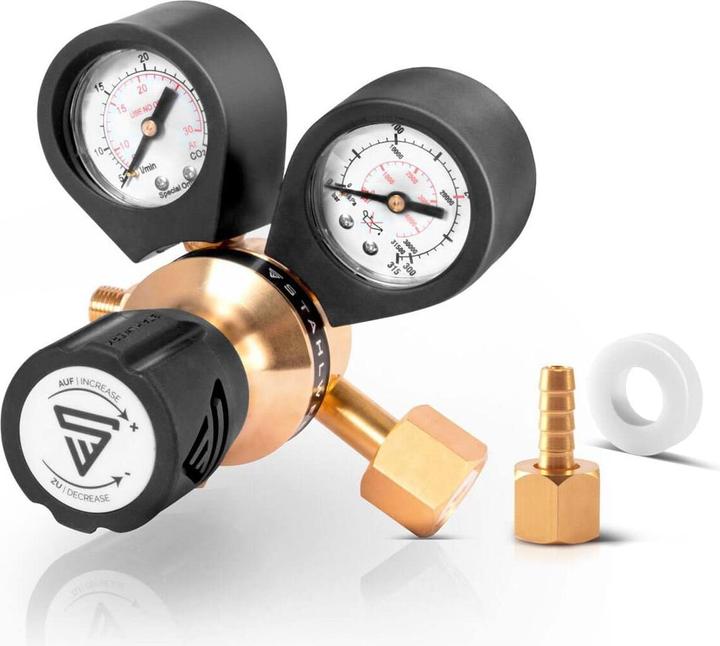 Actual product image Stahlwerk Pressure reducer ARGON CO2 mixed gas shielding gas up to 315 bar Welding equipment