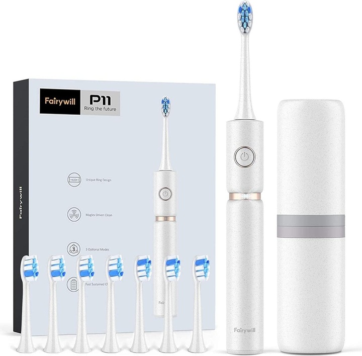 Produktbild Fairywill Sonic toothbrush with head set and case FW-P11 (white) (Schallzahnbürste)