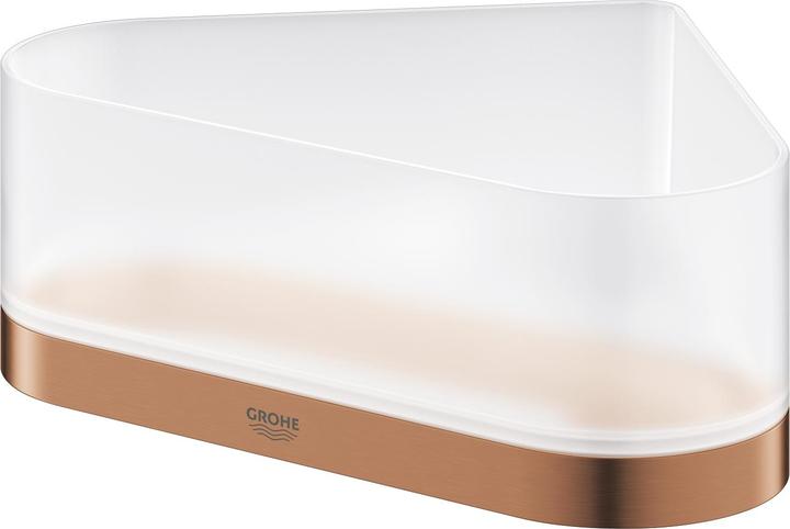 Grohe Corner shower tray SELECTION with holder warm sunset brushed (16.80 x 20 x 8.50 cm)