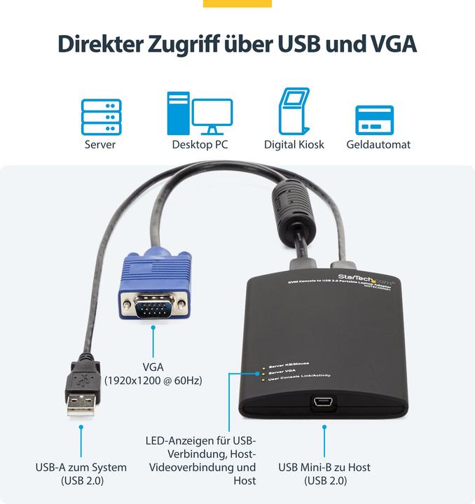 Immagine prodotto StarTech Carrello D'Emergenza Da Kvm A USB Per Laptop