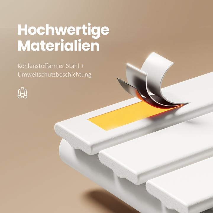 Produktbild Emke Badheizkörper Handtuchhalter Handtuchwärmer 160x50cm Weiss 794w