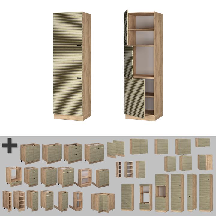 Produktbild Vicco Herdumbauschrank Fame-Line (60 x 58 x 206.80 cm)