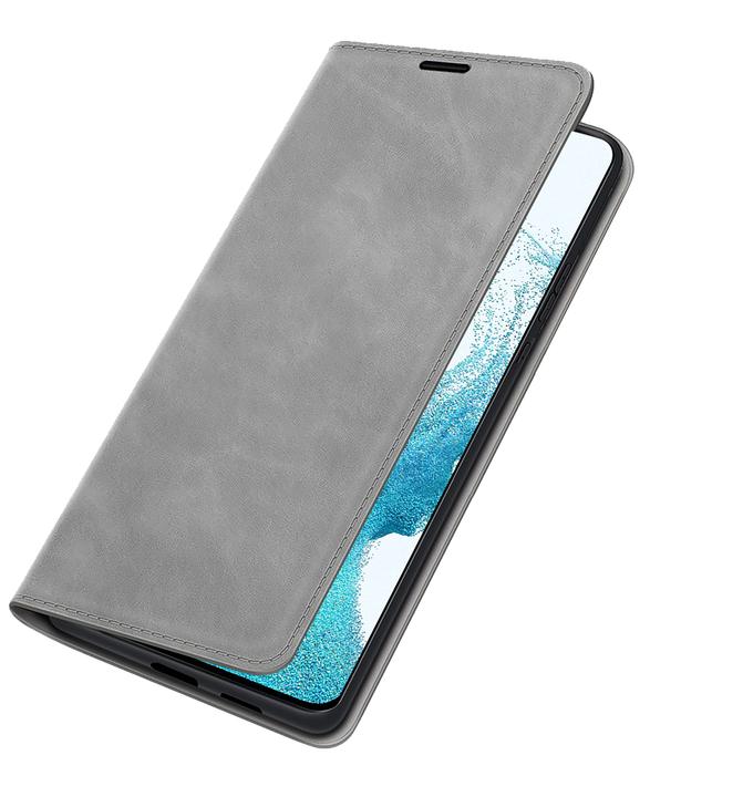 Produktbild Cazy Book Case Kompatibel mit Samsung Galaxy S22+ - Hülle klappbar Magnetisch Kunstleder - Grau (Samsung Galaxy S22+)