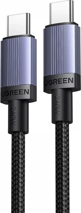 Actual product image Ugreen Cable USB USB-C - USB-C 0.5 m Czarno-szary (6941876269068) (0.50 m, 240 W)