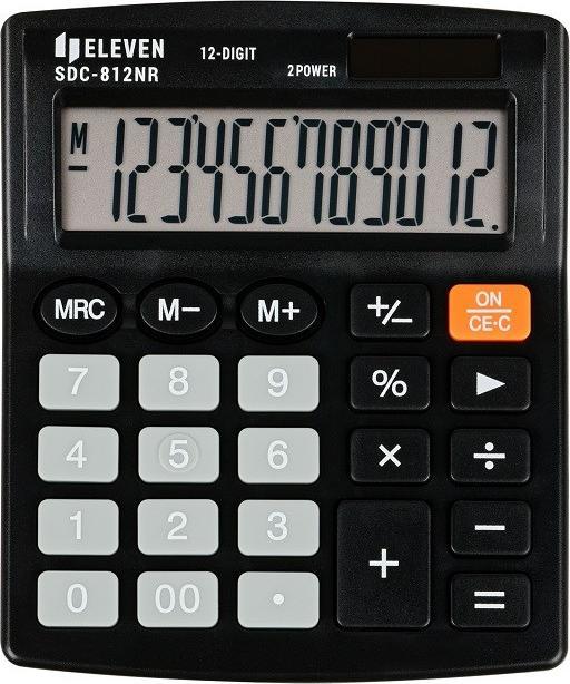 Image du produit Eleven SDC-812NR Calculatrice (Fonctionnement sur piles, Panneau solaire)