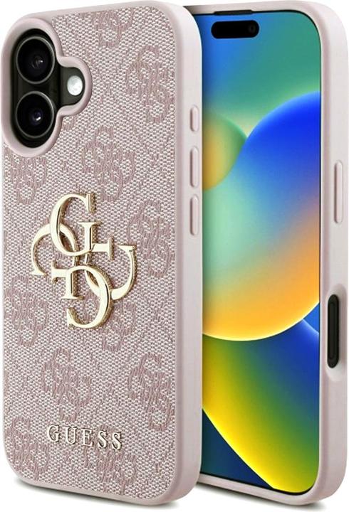 Guess GUHCP16S4GMGPI iPhone 16 6.1" różowe/pink hardcase 4G Big Logo (Apple iPhone 16)