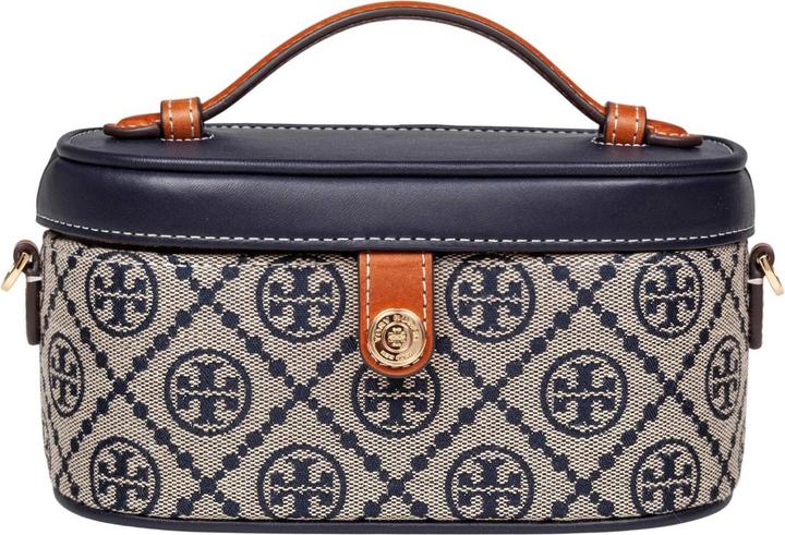 Immagine prodotto Tory Burch monogram leather and fabric vanity case
