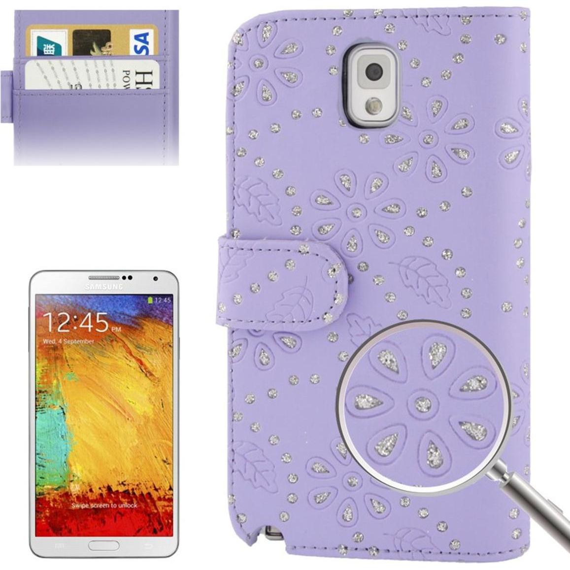 König Design Handyhülle Handyhülle Quer für Handy Samsung Galaxy Note3 N9000 lila (Samsung Galaxy Note 3), Smartphone Hü...